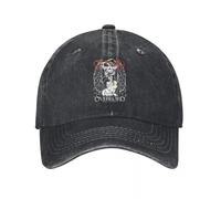 Casquettes Homme,Albedo Overlord Ainz Ooal Robe & Sebas Tian Anime Denim Chapeau Respirant Design Casquette Homme Casquette pour Hommes,Cadeaux Anniversaire Homme