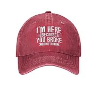 Casquettes Je suis Là Parce Que Tu As Cassé Quelque Chose Extérieur Chapeau Vintage Sunhat pour Extérieur Sport Course À Pied