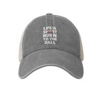 Casquettes La Vie Est Courte, Court Jusqu'au Dall Décontractée Confortable Casquette De Camionneur Mode Protection Solaire Cap pour Golf Course À Pied Extérieur