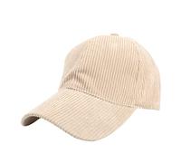 Casquettes neutres unies pour hommes, femmes et unisexes en velours côtelé avec visière, casquette de baseball, affichage mural, kaki, Taille unique