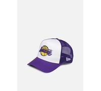 New Era Los Angeles Lakers NBA Team Colour White Purple A-Frame Adjustable Trucker Cap - One-Size
