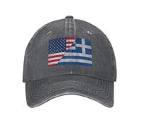 Casquettes Sport Drapeau Grec De L'Amérique Compliqué Casquettes De Baseball Mode Retro Solaire Cap pour Golf Course À Pied Extérieur