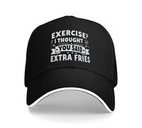 Casquettes Sport Exercice Je Pensais Que Tu Avais Dit des Frites Supplémentaires Réglable Protégeant du Soleil Casquettes De Baseball Athlétique Sunhat pour Femme Homme Course À Pied