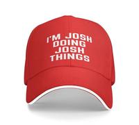 Casquettes Sport Je suis Josh, Je Fais des Choses De Josh, Oh Mon Dieu ! Anti-Soleil Chapeau pour Hommes Hip-Hop Casquette De Camionneur pour Sports De Plein Course Homme Et Femme