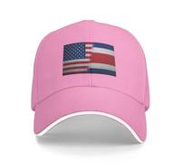 Casquettes Sports,Drapeau du Costa Rica et Drapeau américain Bonnet de Golf Classic,Confortable Casquette de Camionneur pour Tennis Randonnée Camping