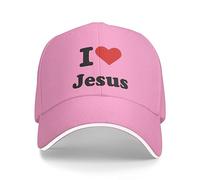 Casquettes Sports,J'aime Vraiment Jésus drôle Chapeau de Papa Réglable,Casual Casquette de Sport pour Voyages Tennis Running