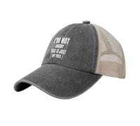 Casquettes Sports,Je ne suis Pas en colère, C'est Juste Mon Visage. Chapeau de Tennis Anti UV,Respirant Casquette de Sport pour Sport Running Femme