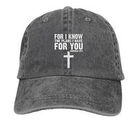 Casquettes Sports,Jérémie 29:11 Livre Verset Jésus Croix Christianisme Snapback Hat Confortable,Unisexe Casquette Trucker pour Running Badminton Homme