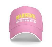 Casquettes Trucker Avertissement pour Éviter Les Blessures : Ne Me Dites Pas Comment Faire Mon Travail Classique Hip Hop Chapeaux Trucker Cap pour Course Homme Tennis