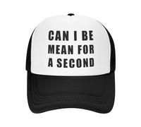 Casquettes Trucker Puis-Je Être Méchante Une Seconde ? Classique Chapeau Baseball Casquettes pour Extérieur Running Homme