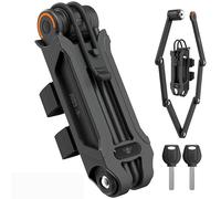 CASR Antivol Fold - Cadenas Pliable Haute Sécurité en Acier Renforcé - Solidité 8/12 Anti-Cisaille, Sciage & Choc - Compact, Léger & 3 Supports de Fixations Inclus - Pour Vélo, Trottinette & Moto