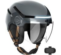 Casr - Casque Trottinette Glossy Avec Caméra Gris Metal Taille L