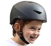 CASR Classic - Casque Vélo Enfant, Casque Trottinette Enfant - Léger, Résistant, Taille Ajustable avec Clip de Serrage - Certifié EN1078 & EPI - Garçon & Fille 5 à 10 Ans - Noir Mat - Taille S