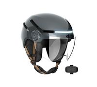 Casr - Casque Trottinette Glossy Avec Caméra Gris Metal Taille M