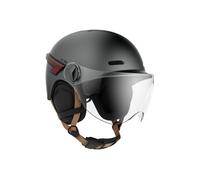 Casr Casque Glow – LED visière XL, cache-oreilles amov., clignotants arrières, télécommande – Gris L