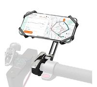 CASR Holder Pro - Support Téléphone Premium Rotatif avec Bras 360° pour Moto, Vélo, VTT & Trottinette Électrique. Smartphones jusqu'à 7" & Guidons 22-28mm. Finition Métal Poli & Support Caméra Action