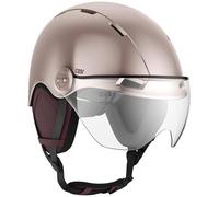 CASR Style - Casque Lifestyle Urbain pour Vélo & Trottinette Electrique - Visière Transparente & Cache-Oreille Amovibles - Confort Optimal pour Homme & Femme - Rose - Taille L