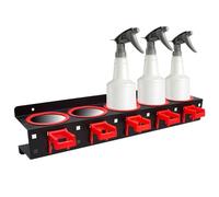 Casr Support à outils de lavage - Support de rangement multifonction pour bouteilles de pulvérisation, organisateur de détails de voiture | Construit avec un cintre en métal robuste, un mur de garage
