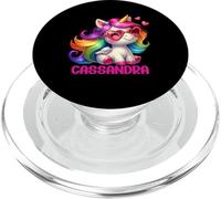 Cassandra Nom personnalisé Licorne colorée pour Femmes et Filles PopSockets PopGrip pour MagSafe