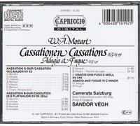 Cassations No. 2 En Sol Majeur K.63 Et No. 3 En Si Bémol Majeur K.99, Adagio Et Fugue Pour Cordes En Ut Mineur K.546