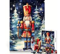 Casse-Noisette Aquarelle avec Cadeaux de Noël Puzzle 1000 pièces pour Adolescents Développe la logique Évasion sereine Découpe Nette Cadeau attentionné (38x26cm)