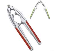 Casse-noisette convivial pour noix, noix de pécan, amandes, noisettes, noix de pin et châtaignes avec design ergonomique et noyau en alliage de zinc (rouge)