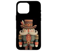 Casse-Noisette Cool avec Moustache et Barbe pour Les Fans de Cowboy Coque pour iPhone 16 Pro Max