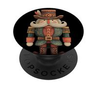 Casse-Noisette Cool avec Moustache et Barbe pour Les Fans de Cowboy PopSockets PopGrip Adhésif