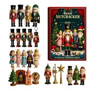 Casse-Noisette de l'Avent - Vingt-Quatre Jours 2025 Noël 2D Figurine Casse-Noisette,Pendentif de l'Avent pour les Fêtes et le Nouvel An | pour Maison, Fenêtre, Cheminée, Chambre,