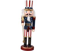 Casse-noisette de Noël en Bois 25 Cm - Figurine de Conte de Fées - Ornements Artisanaux en Bois - Décoration de Table, Bureau, Décoration de Noël, Nouvel an, Cadeaux (C)