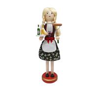 Casse-noisette de Noël en bois de 35,6 cm, figurine de casse-noisette peinte à la main, ornement de collection avec savoir-faire détaillé, décoration de vacances pour cheminée, étagère d'intérieur