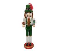 Casse-noisette de Noël en bois de 35,6 cm, figurine de casse-noisette peinte à la main, ornement de collection avec savoir-faire détaillé, décoration de vacances pour cheminée, étagère d'intérieur