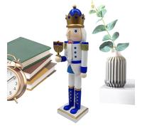 Casse-Noisette De Noël | Soldat Casse-Noisette Hanoukka Jouet en Bois | Statue De Collection pour Bureau Étagère Cheminée