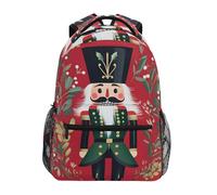 Casse-Noisette De Noël Soldat De Bois Sacs D'École Antivol Sacs A Dos Léger Cartables Scolaires Pour Voyage Vélo Camping 29X40Cm