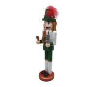 Casse-noisette décoratif en bois de 35,6 cm | Figurine casse-noisette de table | Décoration de collection peinte à la main pour étagère intérieure, table, décoration de Noël festive