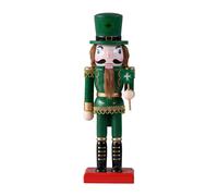 Casse-Noisette Décoration Figurine En Bois Casse-Noisette Vert King Roral Figurines St. 's Day Casse-Noisette