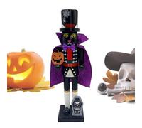 Casse-noisette d'Halloween - Figurine effrayante en bois de sorcière chat | Figurine de table pour les vacances, enfants, adolescents, adultes, bureau, vitrine, coiffeuse, rebord de fenêtre, étude
