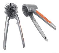 Casse-noisette en alliage de zinc avec entonnoir innovant et poignée antidérapante pour casser en toute sécurité les noix et les noix de pécan dans la cuisine (orange)