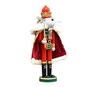 Casse-noisette en bois - 30 cm - Ornement - Casse-noisette - Décoration de Noël - Vacances - Souris traditionnelle - Roi - Noix de noisette - Décoration de Noël - Fête de Noël