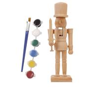 Casse-Noisette en Bois Non Peint - Peignez Vos Figurines de Casse-Noisettes, kit Artisanat en Bois inachevé pour et Adultes, activités de Vacances parfaites pour Les âges, reg