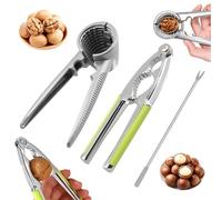 Casse Noisette en Métal, Pince Multifonction en Alliage, Casse Noix Conique avec Entonnoir, Aiguille à Noix Incluse, Poignée Antidérapante, pour Noix, Fruits de Mer et Autres Noix, casse-Noisette Clip
