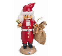 Casse-Noisette Et Fumeur Père Noël Avec Cloche Et Sac À Cadeaux