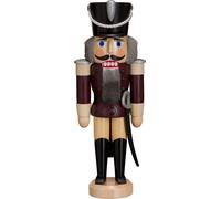 Casse-Noisette Husar Aubergine HxBxT = 28x10x8cm NEU Noël Seiffen Nutcracker
