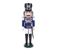 Casse-Noisette Hussard Bleu-Blanc 15x50x12 CM Neuf Figurine en Bois Noël