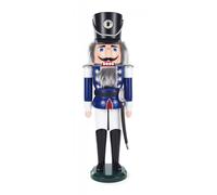 Casse-Noisette Hussard Bleu-Blanc 15x50x12 CM Neuf Figurine en Bois Noël
