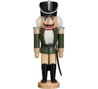 Casse-noisette hussard frêne vert, hauteur 37 cm, Erzgebirge originale de Sei...