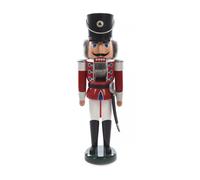Casse-Noisette Hussard Rouge-Blanc 19x60x15 CM Neuf Figurine en Bois Noël