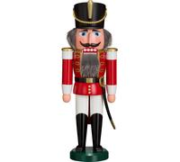 Casse-noisette hussard rouge, hauteur 37 cm, Erzgebirge origin.. SV 11202/1 neuf