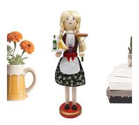 Casse-noisette Oktoberfest en bois de 35,6 cm - Figurine de casse-noisette de table peinte à la main - Décoration de collection pour étagère intérieure, table, décoration de Noël festive