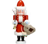 Casse-noisette Père Noël rouge, hauteur 38 cm, Erzgebirge originale de Seiffe...